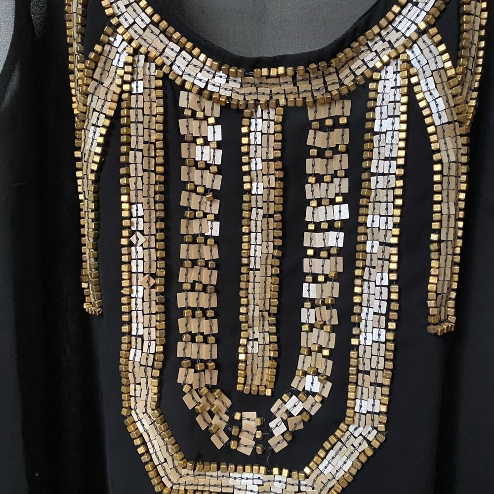 H&M Beaded Sheer Tank